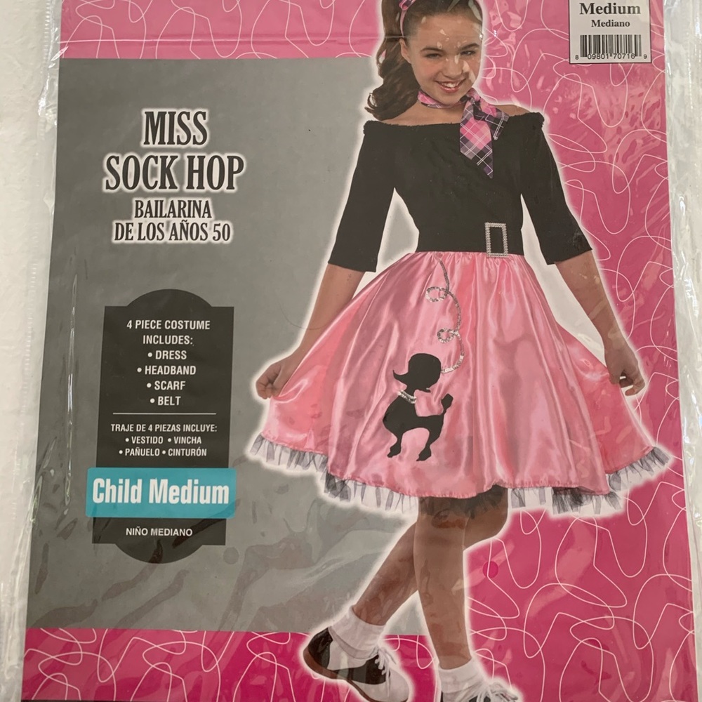 Miss sock hop Halloween dress for girl.